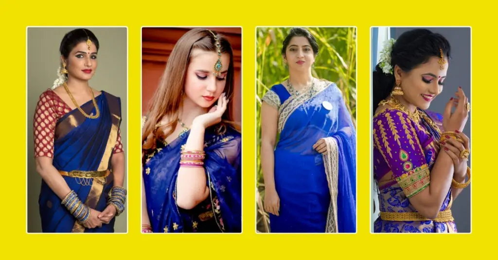 200 Blue Saree Captions with Emoji for Instagram and Other Social Media Posts