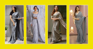 200 Grey Saree Captions with Emojis for Instagram and Social Media.