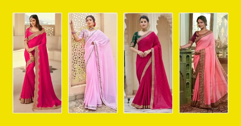 200 Pink Saree Captions with Emoji for Instagram and Other Social Media Posts